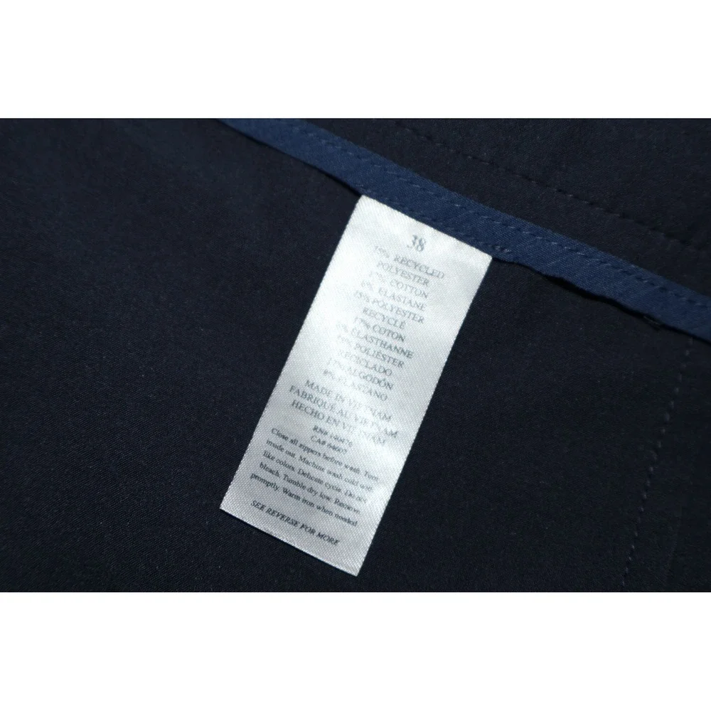 Faherty All Day Shorts Mens 38 Navy Blue Hybrid Drawstring Stretch Casual Walk